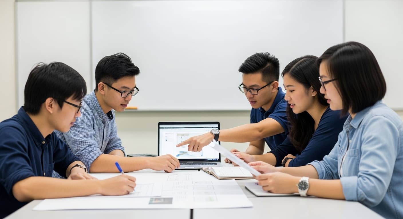 Photograph stimulus: Teamwork in School