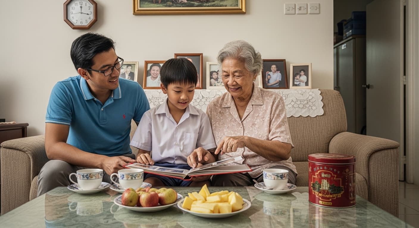 Photograph stimulus: Visiting Grandparents