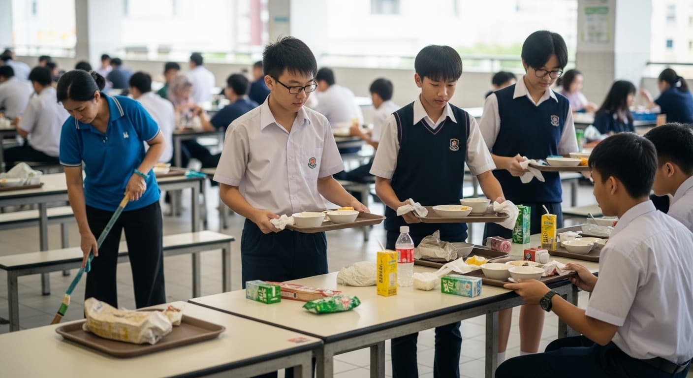 Photograph stimulus: Keeping Our School Clean